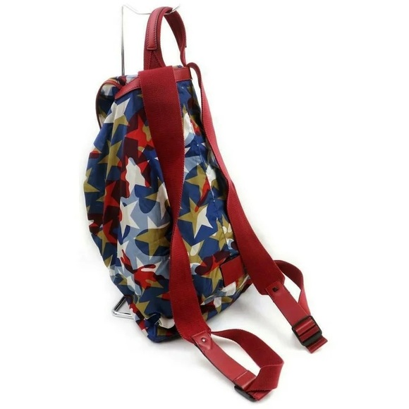 Valentino Garavani Camustars Backpack – Red & Blue Multicolor – Made in Italy - Picture 7 of 7